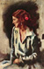Junge Frau mit roter Blume im Haar (Annette Kolb), 1928