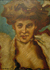 Damenportrait mit Hut en face, um 1910