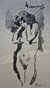 Stehender weiblicher Akt,