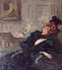 Zurückgelehnt sitzende Frau, 1900